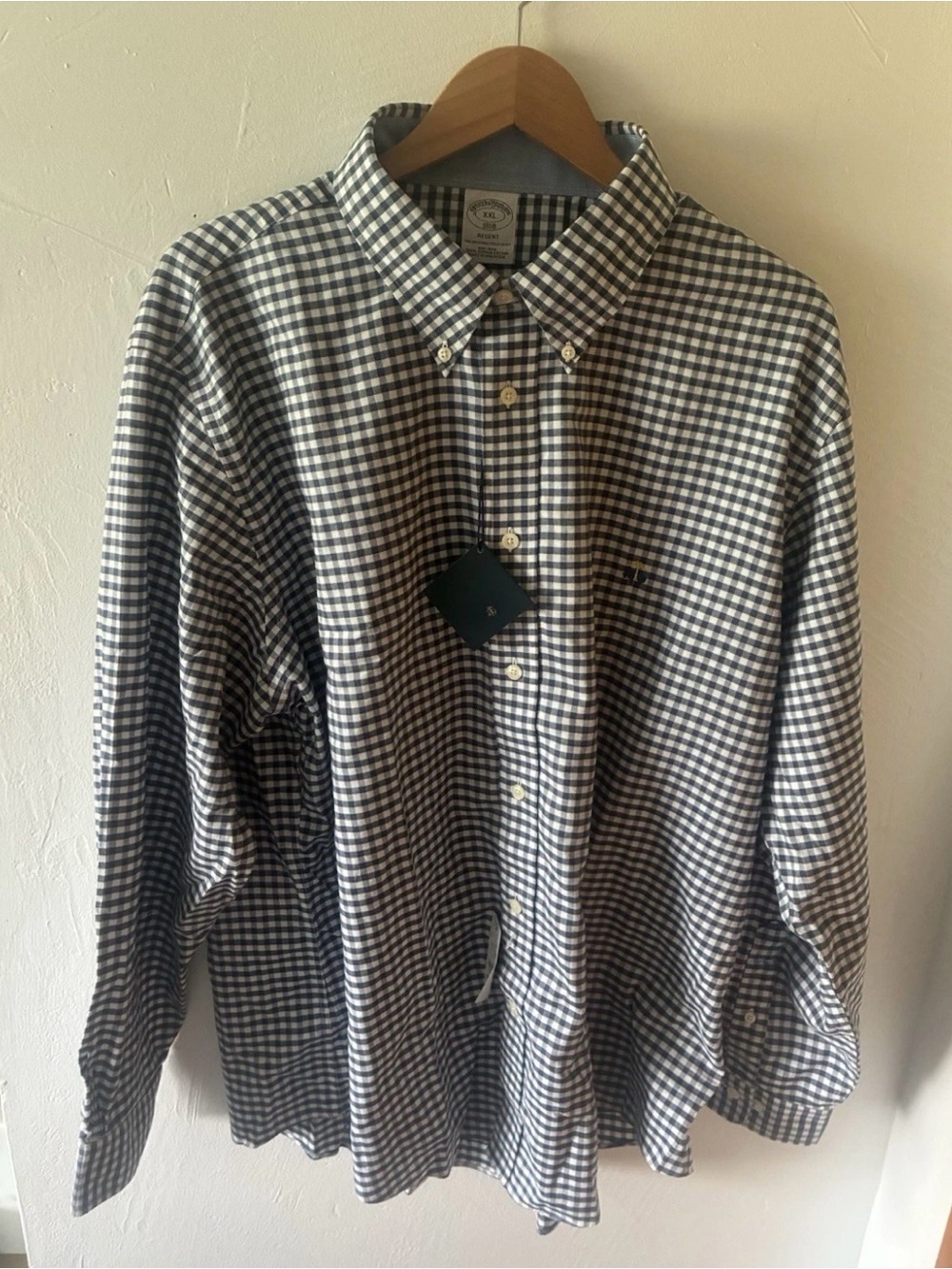 NWT Brooks Brothers 1818 Regent Brookscool Men's Gingham Button-Down Shirt XXL
